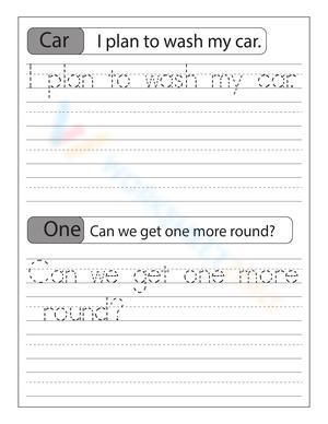 Improve Handwriting: Tracing Sentences