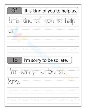 Tracing Sentences for Daily Practice