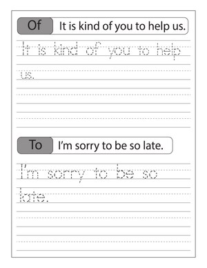 Tracing Sentences for Daily Practice