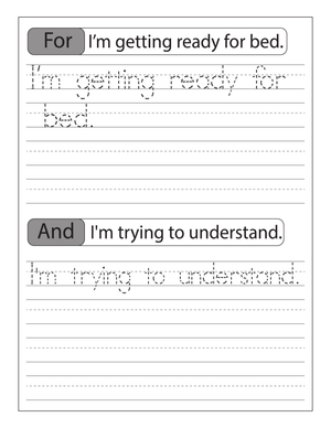 Develop Skills with Tracing Sentences