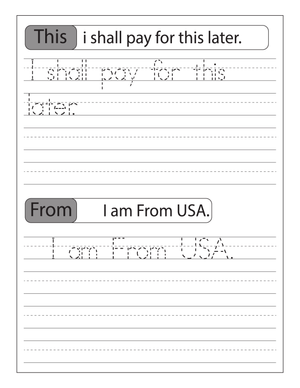 Master Handwriting with Tracing Sentences
