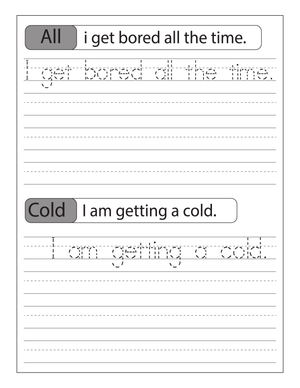Perfect Handwriting Tracing Sentences