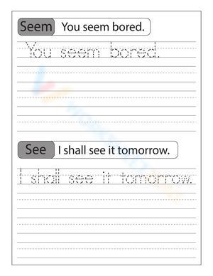 Printable Sentence Tracing Practice Worksheet