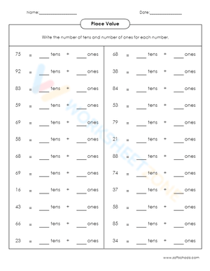 Reinforce Math Skills with Tens and Ones Practice
