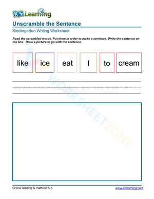 Unscramble the Sentence 6