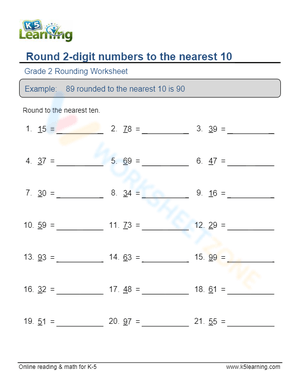 Practice Rounding 2-Digit Numbers to Nearest 10