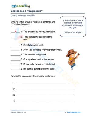 Sentences or fragments? 2