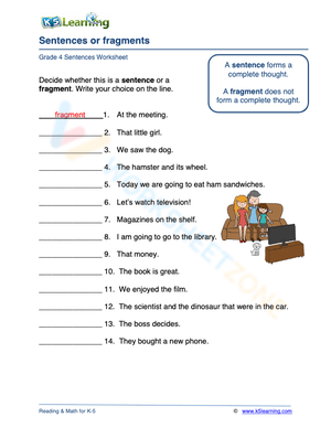 Sentences or fragments 4