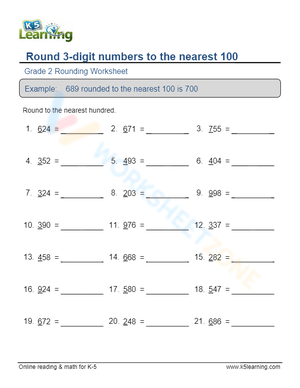 Rounding 3-Digit Numbers to the Nearest 100