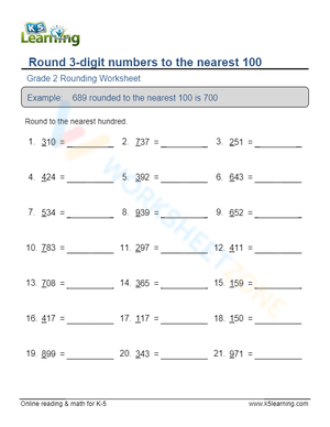 Number Sense: Rounding 3-Digit Numbers to 100