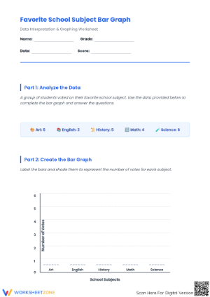 Essential Bar Graphing Worksheet | Grade 4-6 Printable