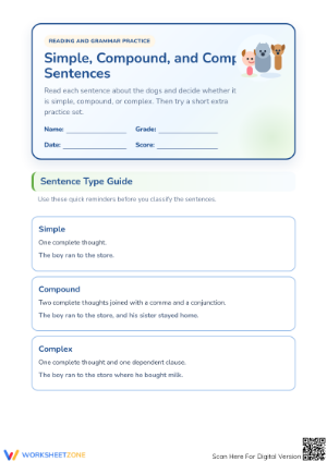 Essential Grade 2 Sentences: Simple, Compound, Complex