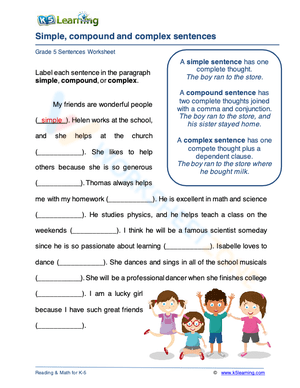 Simple, compound and complex sentences 2
