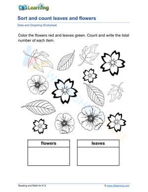 Sort and count leaves and flowers