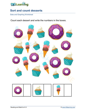 Sort and count desserts