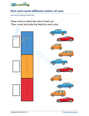 Sort and count different colors of cars