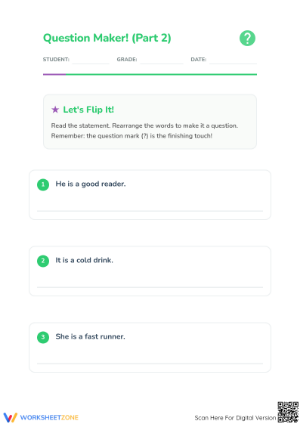 Essential Sentence Types Worksheet | Grade 1 ELA