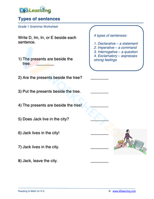 Types of sentences 3