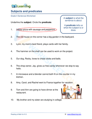 Subjects and predicates 1