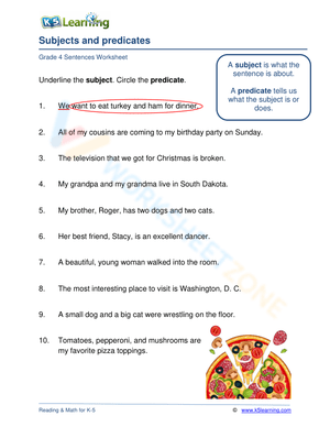 Subjects and predicates 3
