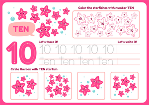 Number 10 Recognition Worksheet for Learning
