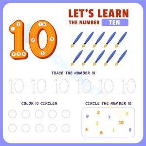 Mastering Number 10: Trace, Spot & Color Challenge