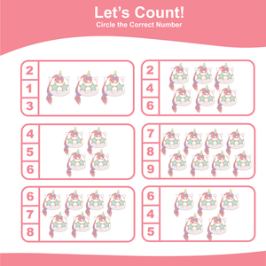 Interactive Letters Counting Worksheet for Children