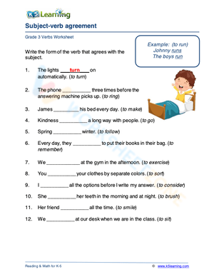 Subject-verb agreement 3
