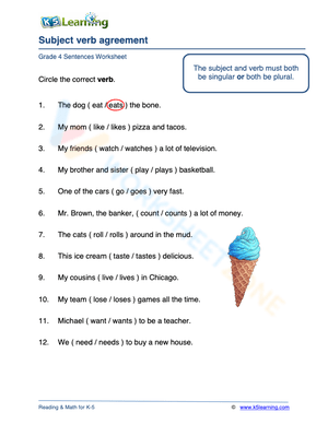 Subject-verb agreement 4