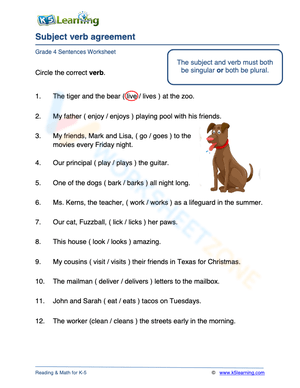 Subject-verb agreement 6