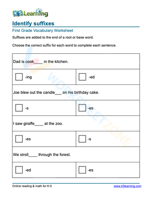 Identify suffixes 6