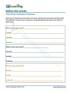 Define the words 2