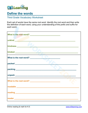 Define the words 4