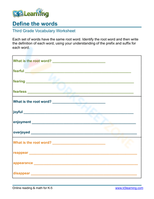 Define the words 5