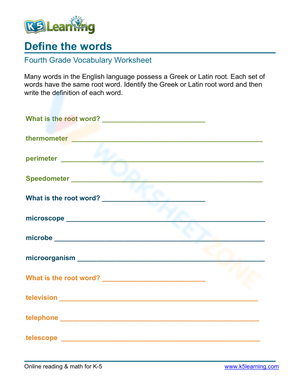 Define the words 9