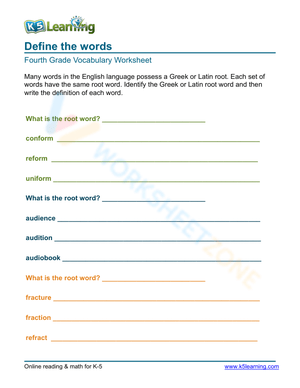 Define the words 10