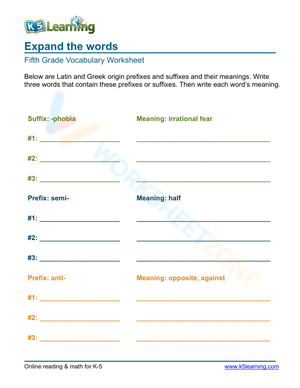 Expand the words 4