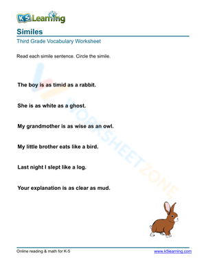 Complete the similes 1