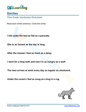 Complete the similes 3