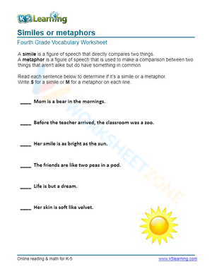 Similes or metaphors 2