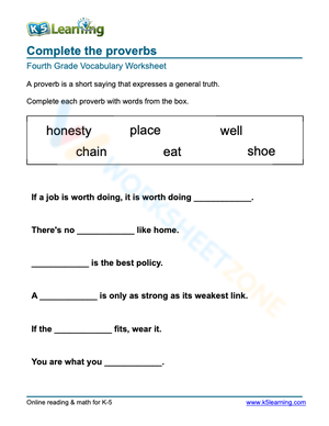 Complete the proverbs 1