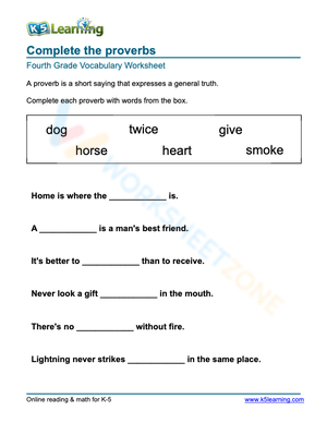 Complete the proverbs 2
