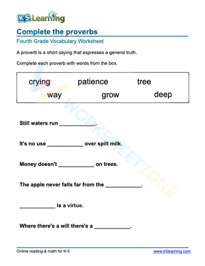 Complete the proverbs 3