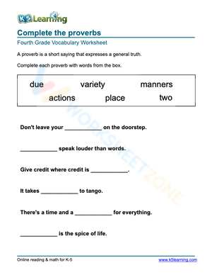 Complete the proverbs 5