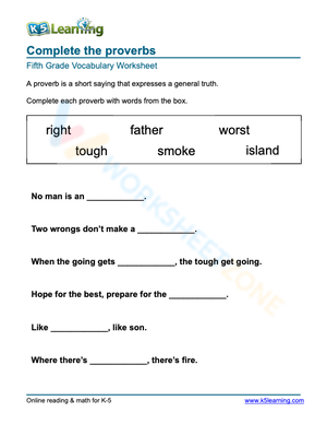 Complete the proverbs 12
