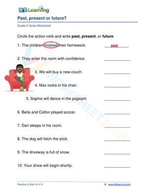 Past, present or future tense? 5