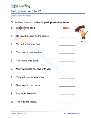 Past, present or future tense? 6