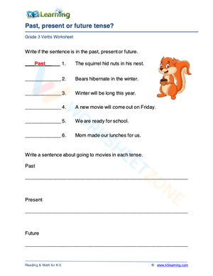 Past, present or future tense? 8