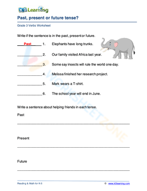 Past, present or future tense? 9