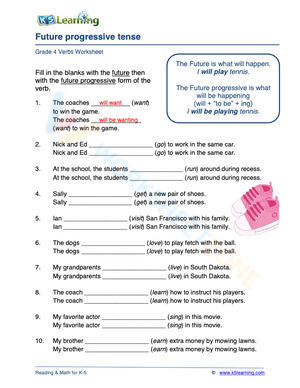 Future progressive tense 3